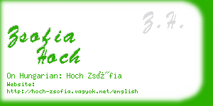 zsofia hoch business card